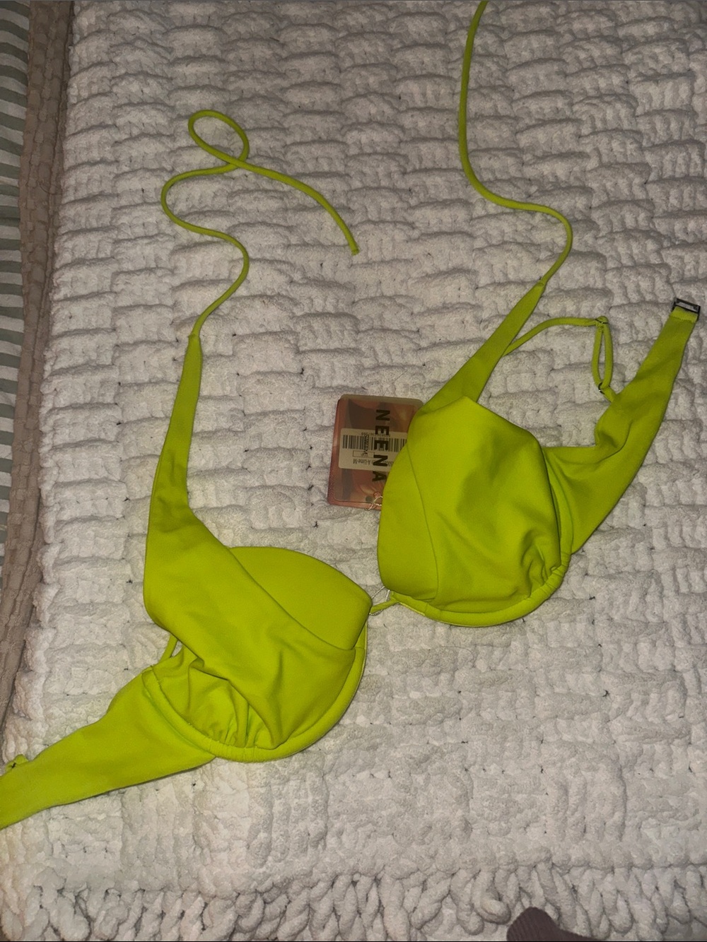 Neon Yellow Bikini Top